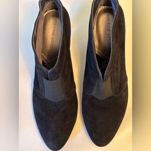 Adrienne Vittadini Black Women's Suede Booties